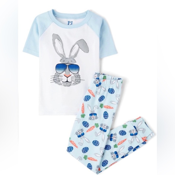 The Children's Easter Cotton Pajamas Bunny Pajama Set NWT Size 10 - Picture 1 of 2